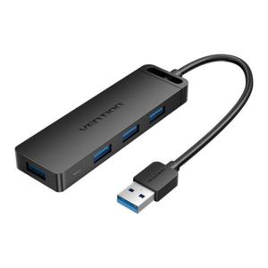 Hub USB 3.0 z 4 portami i zasilaczem Vention CHLBD 0,5m czarny - 2876912508