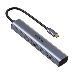 Adapter Hub MOKiN USB-C z 4 Portami USB-C 10Gbps (srebrny) - 2877937143