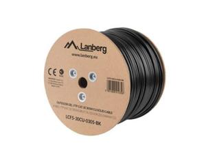 Kabel FTP Lanberg LCF5-30CU-0305-BK (F/UTP, RJ45 - F/UTP, RJ45 ; FTP; 305m; kat. 5e; kolor czarny) - 2878144725