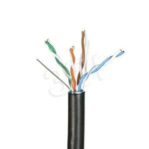 Kabel sieciowy A-LAN drut, zewntrzny suchy, 100% mied KIF5OUT305 (FTP; 305m; kat. 5e; kolor czarny) - 2878144995