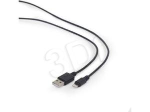 Kabel GEMBIRD CC-USB2-AMLM-2M (USB 2.0 M - Lightning M; 2m; kolor czarny) - 2878268214