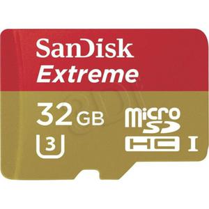 Karta pamici SanDisk Extreme SDSQXAF-032G-GN6AA (32GB; Class U3; Adapter, Karta pamici) - 2878145084