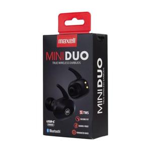 MAXELL MINI DUO Suchawki bezprzewodowe bluetooth TWS EARBUDS czarne - 2878148001