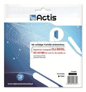 Actis KC-551Bk Tusz (zamiennik Canon CLI-551BK; Standard; 12 ml; czarny) - 2878270684