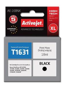 Activejet AE-16BNX Tusz (zamiennik Epson 16XL T1631; Supreme; 18 ml; czarny) - 2878270718