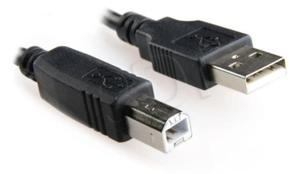 Kabel GEMBIRD CCP-USB2-AMBM-6 (USB 2.0 typu A M - USB 2.0 typu B M; 1,8m; kolor czarny) - 2878599258