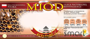 Paczka etykiet na MIÓD GRYCZANY (100szt) - wzór E54 - Paczka etykiet na MIÓD...