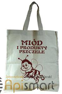 Torba baweniana z nadrukiem "Mid i produkty pszczele" (1szt) - wzr TE1 - 2825618778