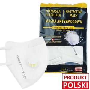 Maski antysmogowe FFP2 , Polskie, 4-warstwowe, BFE >95% - 2871404472