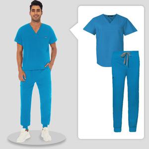 Model 42031, komplet medyczny mski Scrubs - niebieski - 2876382426