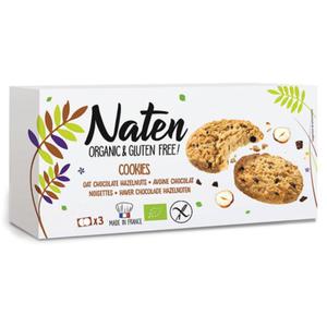 Ciastka owsiane z czekolad i orzechami laskowymi bezglutenowe bio 120 g - naten - 2877524562