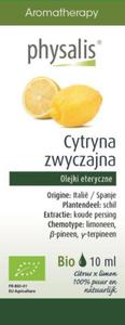 Olejek eteryczny cytryna zwyczajna (citroen) bio 10 ml - physalis - 2876658312