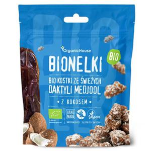 Praliny daktylowe z wirkami kokosowymi bezglutenowe bio 50 g - organic house (bionelki) - 2878422941