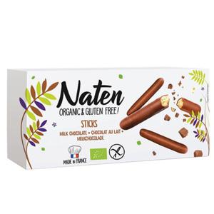 Ciastka w polewie czekoladowej sticks bezglutenowe bio 130 g - naten - 2877879161