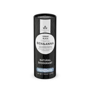 Dezodorant w sztyfcie na bazie sody urban black eco 40 g - ben & anna - 2877649508