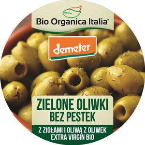 Oliwki zielone bez pestek z zioami i olejem demeter bio 125 g - bio organica italia - 2877782784