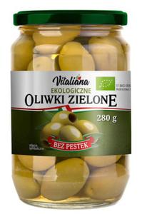 Oliwki zielone drylowane w zalewie bio 280 g - vitaliana - 2875836813