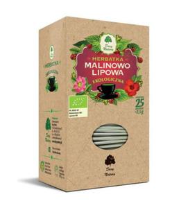 Herbatka lipowo - malinowa bio (25 x 2,5 g) 62,5 g - dary natury - 2872969939