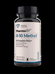 Witamina B-50 Methyl B-Complex Max+ 60 Kapsuek 40,2 G - Pharmovit (Classic) - 2874210481