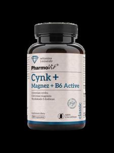 Cynk + Magnez + Witamina B6 Active 120 Kapsuek 83,38 G - Pharmovit (Classic) - 2874210484