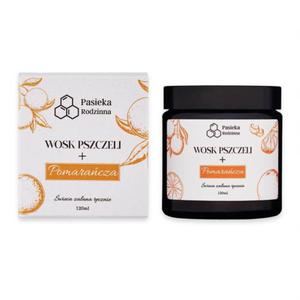 wieca zapachowa z wosku pszczelego pomaracza 120 ml - pasieka rodzinna - 2876952452