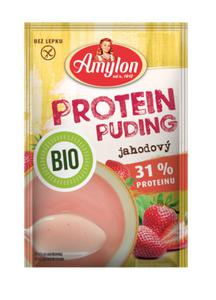 Budy proteinowy truskawkowy bez dodatku cukru bezglutenowy bio 45 g - amylon - 2877649706