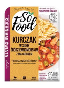 Kurczak z makaronem w sosie rdziemnomorskim 330 g - so food - 2877977531