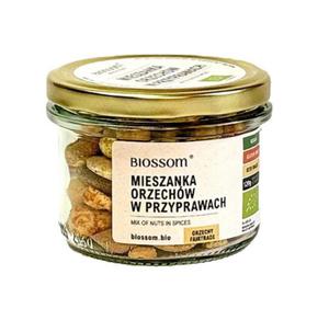 MIESZANKA ORZECHW W PRZYPRAWACH BEZGLUTENOWE BIO 120 g - BIOSSOM - 2878613806