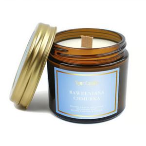 wieca sojowa zapachowa z drewnianym knotem baweniana chmurka 120 ml - your candle - 2878870561