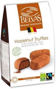 Belgijskie czekoladki trufle z orzechami laskowymi bezglutenowe fair trade bio 100 g - belvas - 2878089109