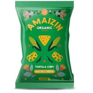 Chipsy nachos kukurydziane o smaku serowym bezglutenowe bio 150 g - amaizin - 2875716431