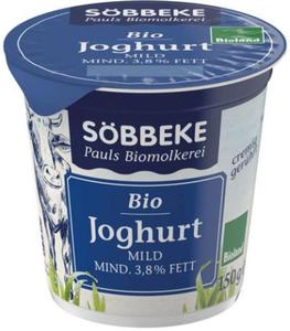 Jogurt naturalny 3,8% tuszczu w mleku bio 150 g - sobbeke - 2878870163