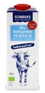 Mleko bez laktozy 1,5% tuszczu bio 1 l - sobbeke - 2866824253