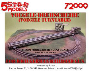 5 Star Models 72009 - Voegele-Drehscheibe for railroad gun (1/72 - 2824101939