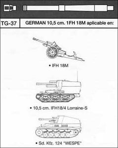 Jordi Rubio TG-37 Niemiecka lufa 10.5cm 1FH 18M (1:35) - 2824102444