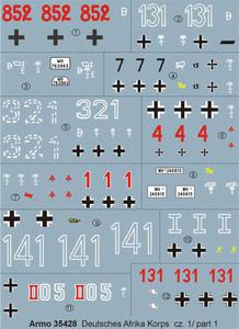 Armo 35428 - Deutsches Afrika Korps cz. 1 (kalkomania 1/35) - 2824103570