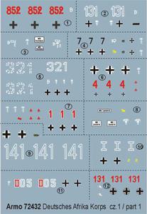 Armo 72432 - Deutsches Afrika Korps cz. 1 (kalkomania 1/72) - 2824103571