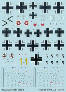 Techmod 48080 - Messerschmitt Bf-109E-3 (decal 1/48)