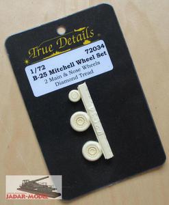 True Details 72034 B-25 Michell Wheels (3) Diamond Tread (1/72) - 2824103844