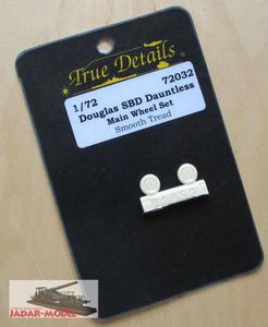 True Details 72032 SBD Dauntless Wheels (2) Smooth Tread (1/72) - 2824103846