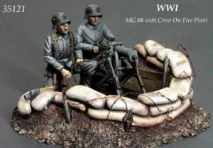 Mmodel 35121 - WWI MG 08 w/Crew On Fire Point (1/35) - 2824104387