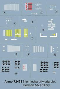 Armo 72438 - Niemiecka artyleria plot (kalkomania 1:72) - 2824104972