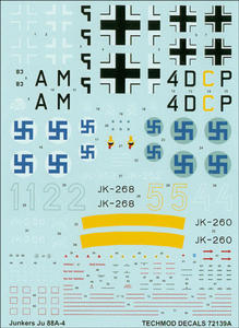 Techmod 72139 - Junkers Ju 88A-4 (kalkomania 1/72) - 2824105215