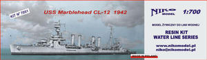 1:700 Niko Model 7051 USS Marbelehead CL-12 1942 - 2824105354