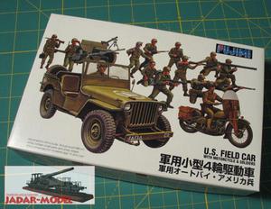 Fujimi 76070 US Field Car, motorcycle and soldiers (1/76) - 2824105492