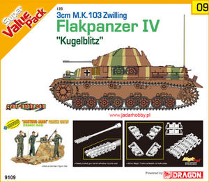 Dragon 9109 3cm M.K. 103 Zwilling Flakpanzer IV (1:35) Cyber-Hob - 2824106172