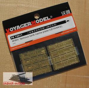 Voyager PE72011 1:72 WWII Famous Tank Name Plate 1 (8 Tanks) - 2824106215