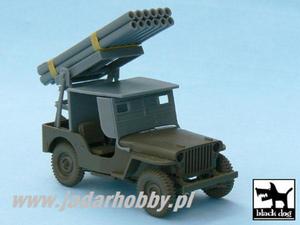 Black Dog T48027 Jeep with Rocket Launcher (1/48) - 2824106724