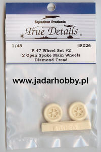 True Details 48026 P-47 Wheel Set, Diamond Tread (1/48) - 2824107520