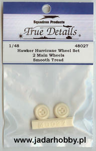 True Details 48027 Hawker Hurricane Wheel Set, Smooth Tread (1/48) - 2824107532